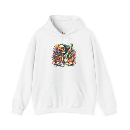 Cheers to Surviving - with Skeletons Hoodie - Unisex Heavy Blend Sweatshirt for Everyday Comfort