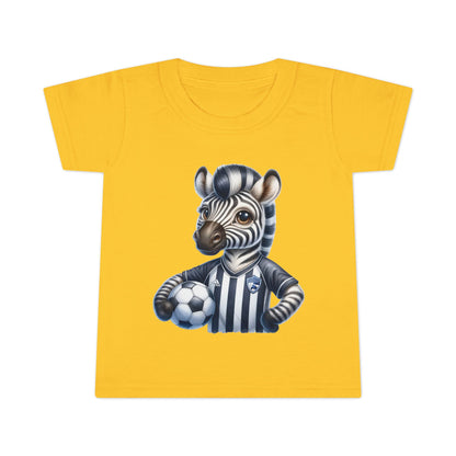 Playful Zebra Soccer Toddler T-Shirt