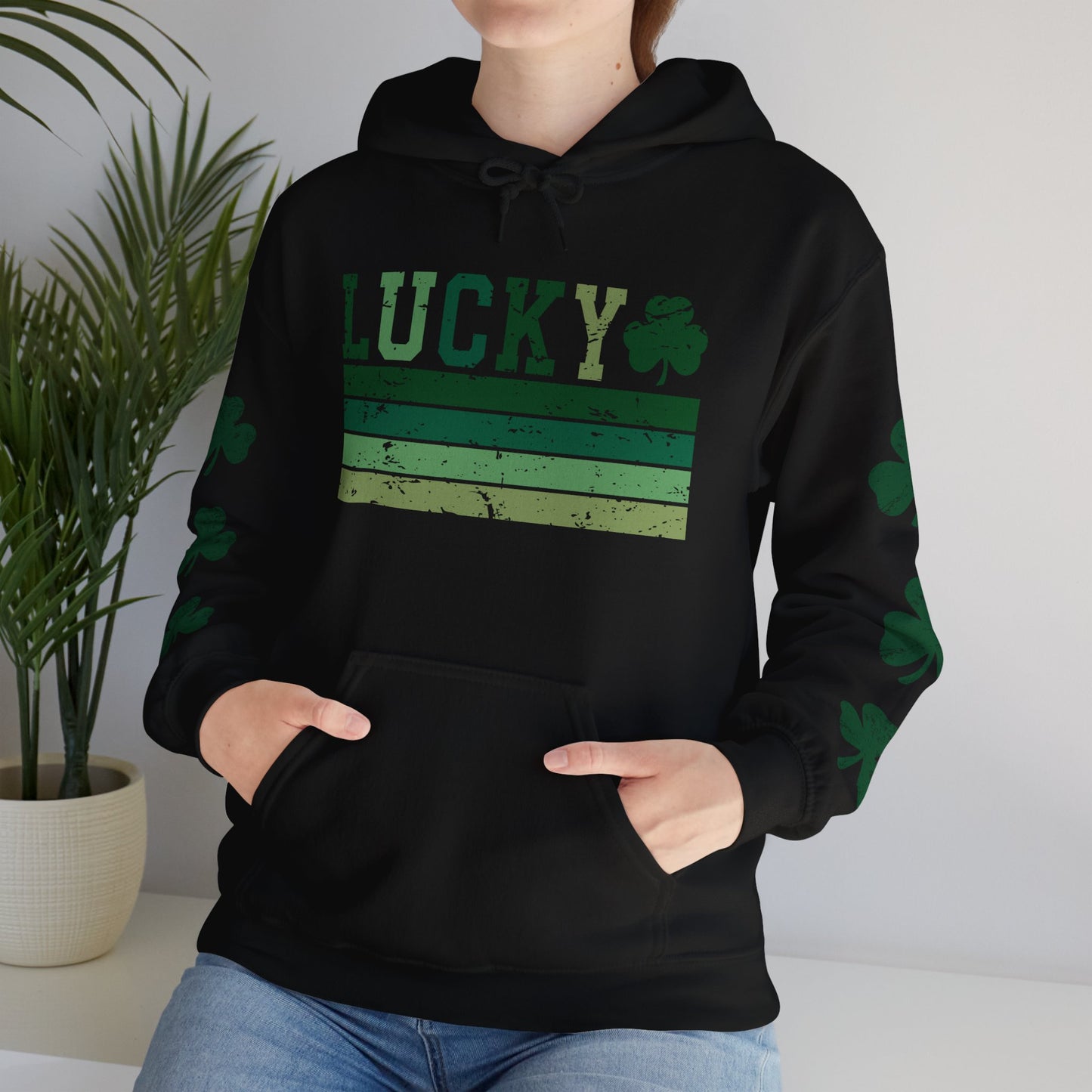Lucky Shamrock Unisex Hooded Sweatshirt for St. Patrick's Day