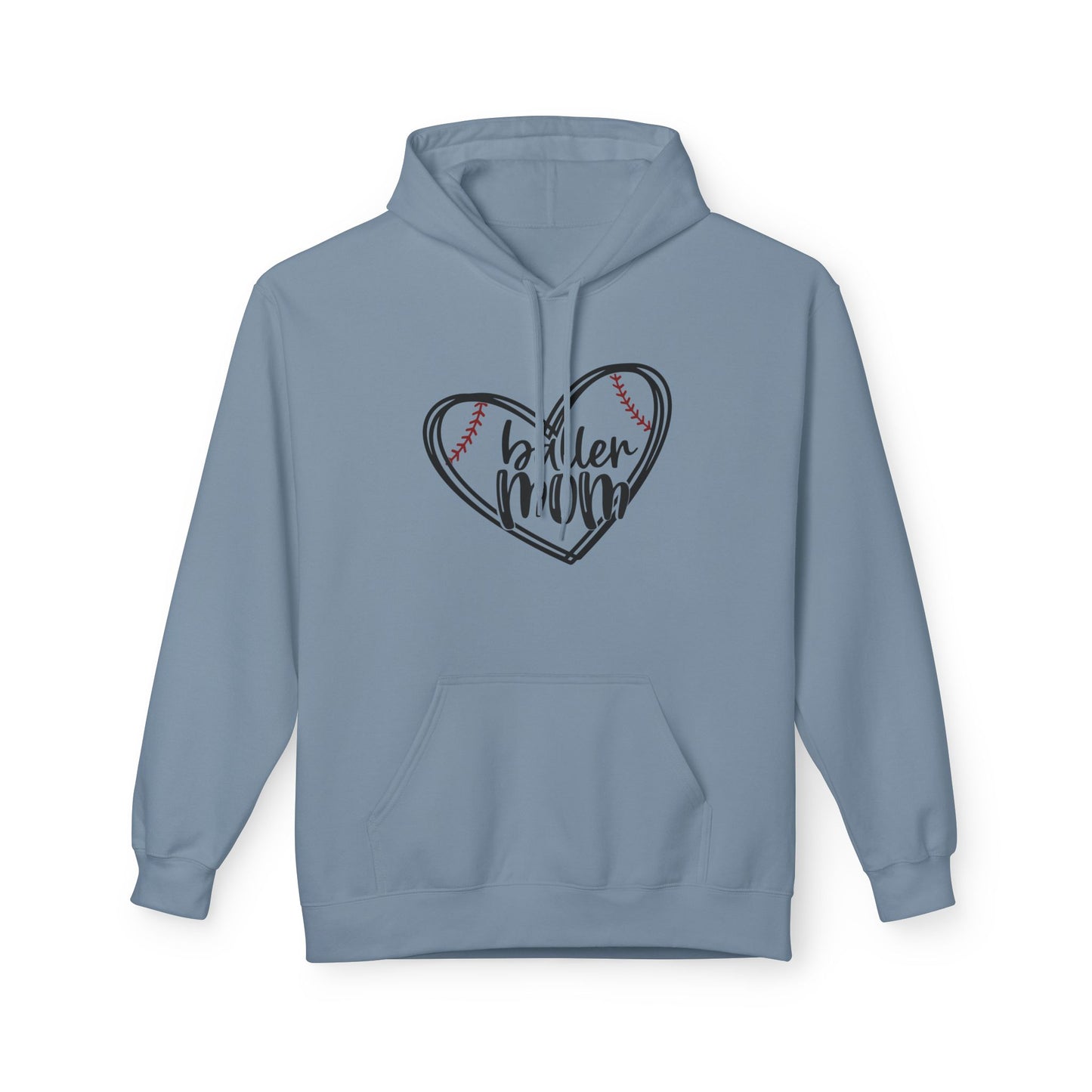 Baller Mom Fleece Hoodie - Cozy Midweight Sweatshirt for Sports Enthusiasts