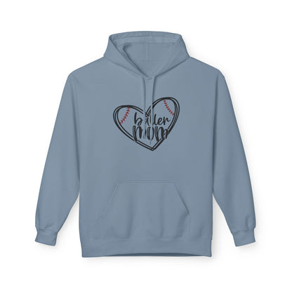 Baller Mom Fleece Hoodie - Cozy Midweight Sweatshirt for Sports Enthusiasts