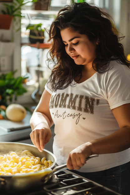 Mommin' Ain't Easy Unisex Softstyle T-Shirt - Comfy Graphic Tee for Moms