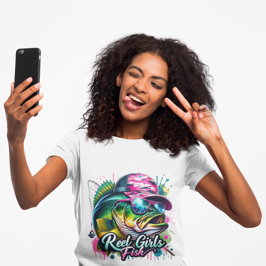 "Reel Girls Fish" Graphic T-Shirt - Fun & Sporty Fishing Tee