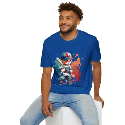 Baseball Kid Splash Art T-Shirt - Creative Unisex Soft style Tee