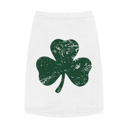 St. Patrick's Day Pet Tank Top with Shamrock Design