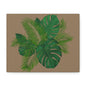 Canvas Art Palm Leaves with a nude background