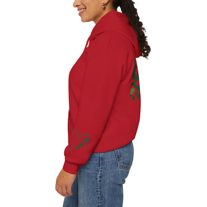 Lucky Heart Floral Hoodie for Unisex - St. Patrick's Day Sweatshirt
