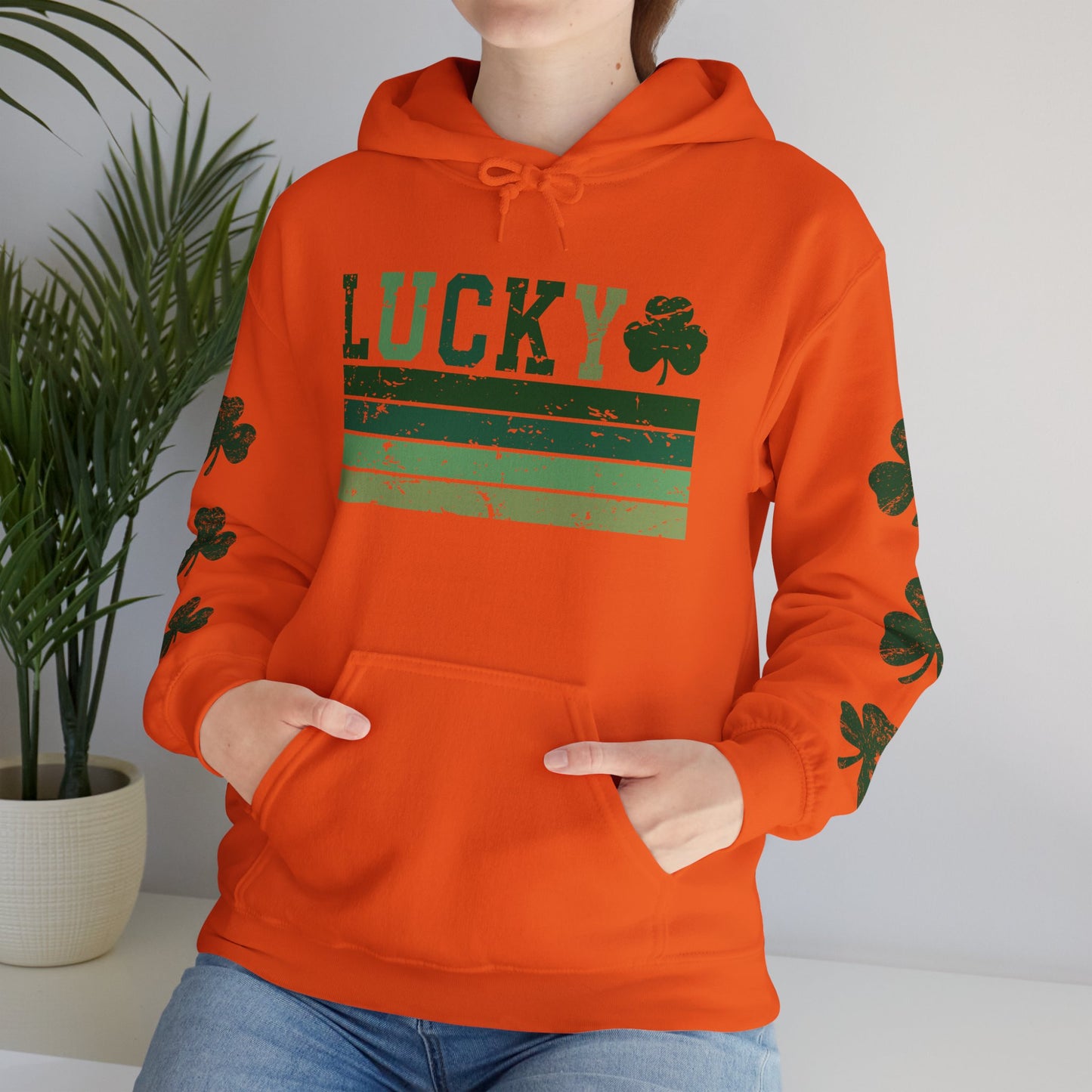 Lucky Shamrock Unisex Hooded Sweatshirt for St. Patrick's Day