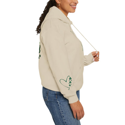 Lucky Heart Floral Hoodie for Unisex - St. Patrick's Day Sweatshirt