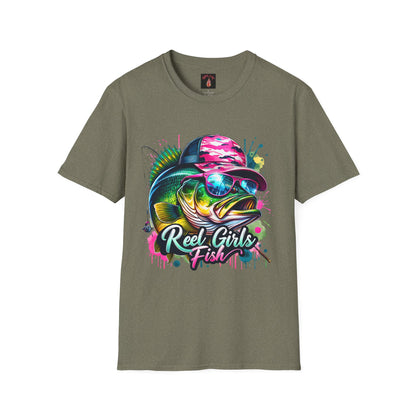 "Reel Girls Fish" Graphic T-Shirt - Fun & Sporty Fishing Tee