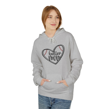 Baller Mom Fleece Hoodie - Cozy Midweight Sweatshirt for Sports Enthusiasts
