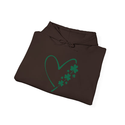 Lucky Heart Floral Hoodie for Unisex - St. Patrick's Day Sweatshirt