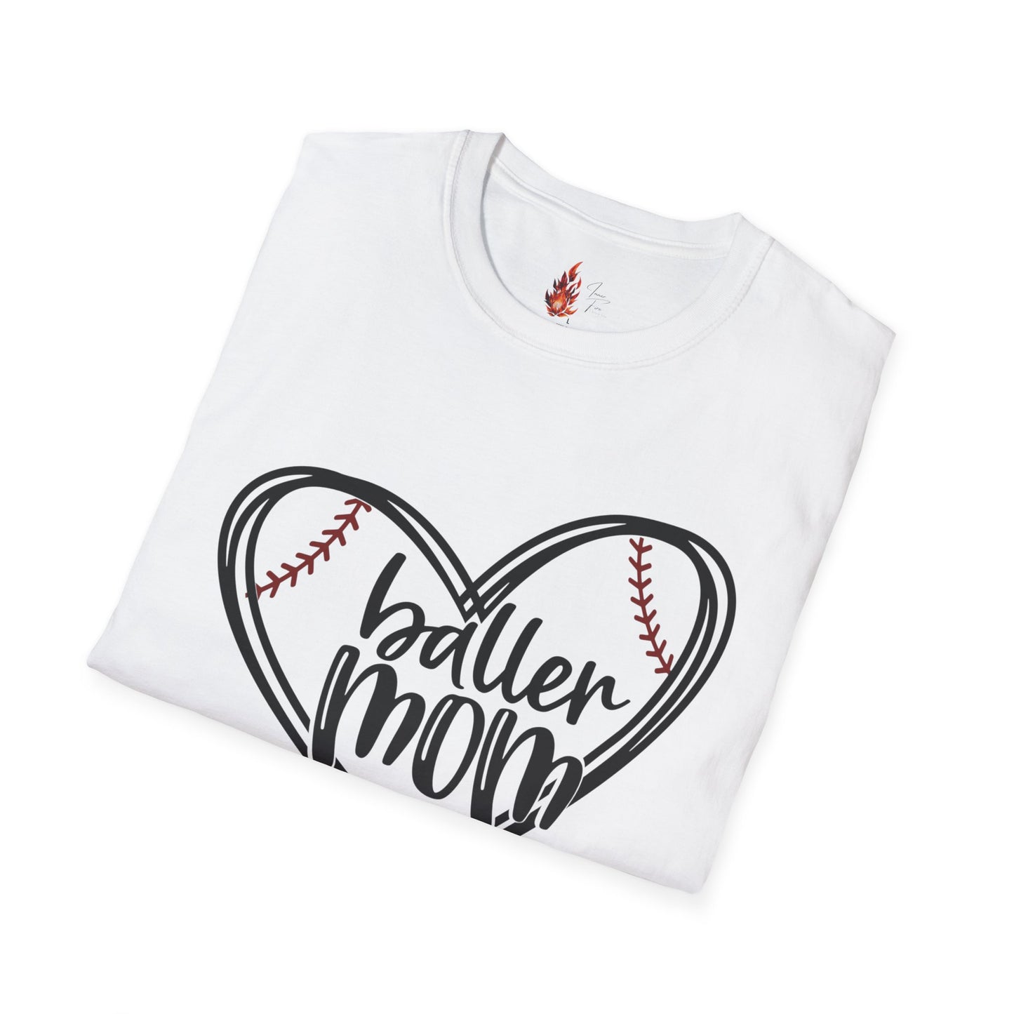 Baller Mom T-Shirt - Unisex Softstyle Tee for Sports Moms