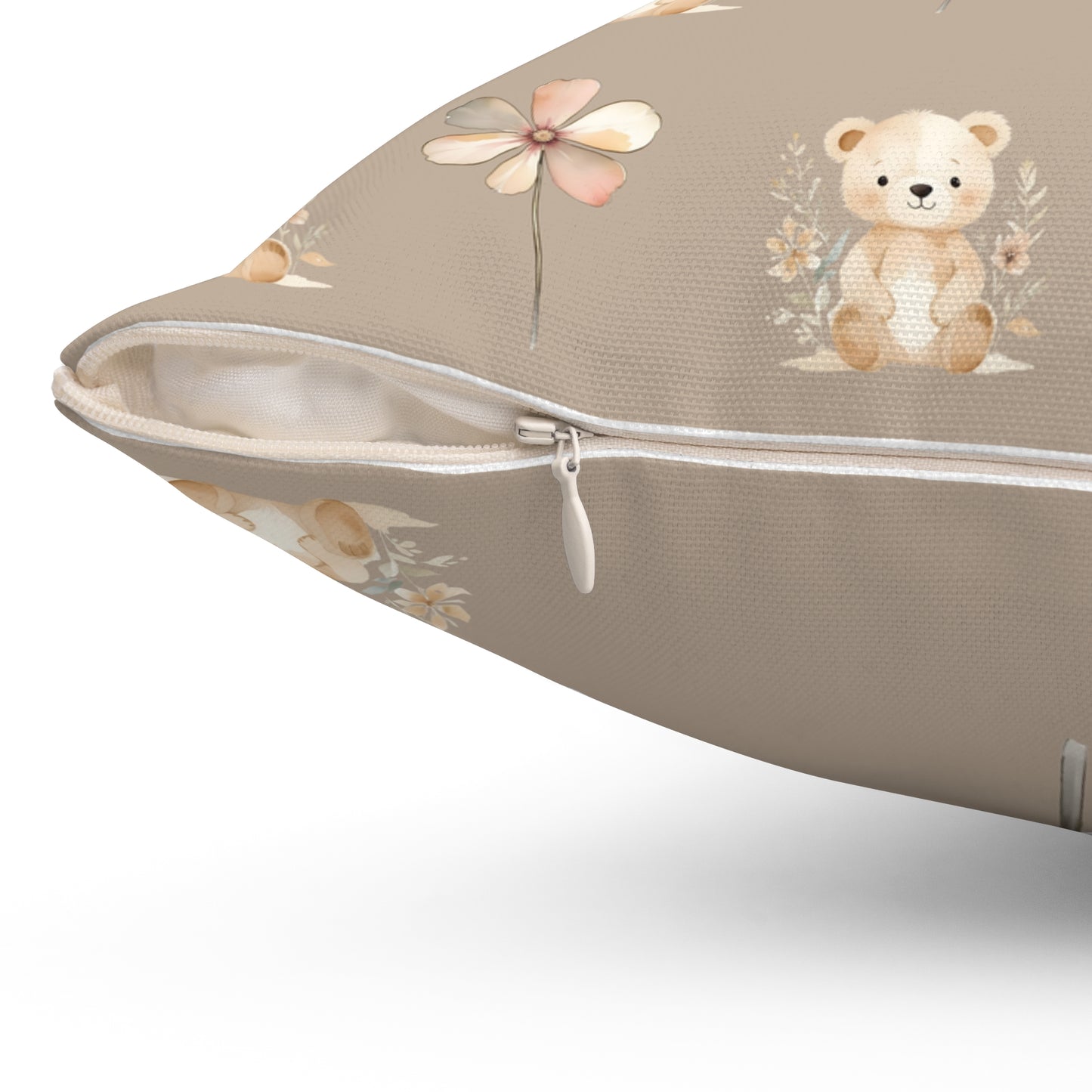 Cute Floral Bear Decorative Pillow for Cozy Spaces