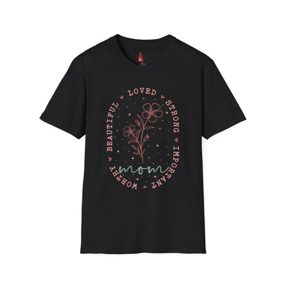 'Loved, Strong, Beautiful, Mom' Floral Design