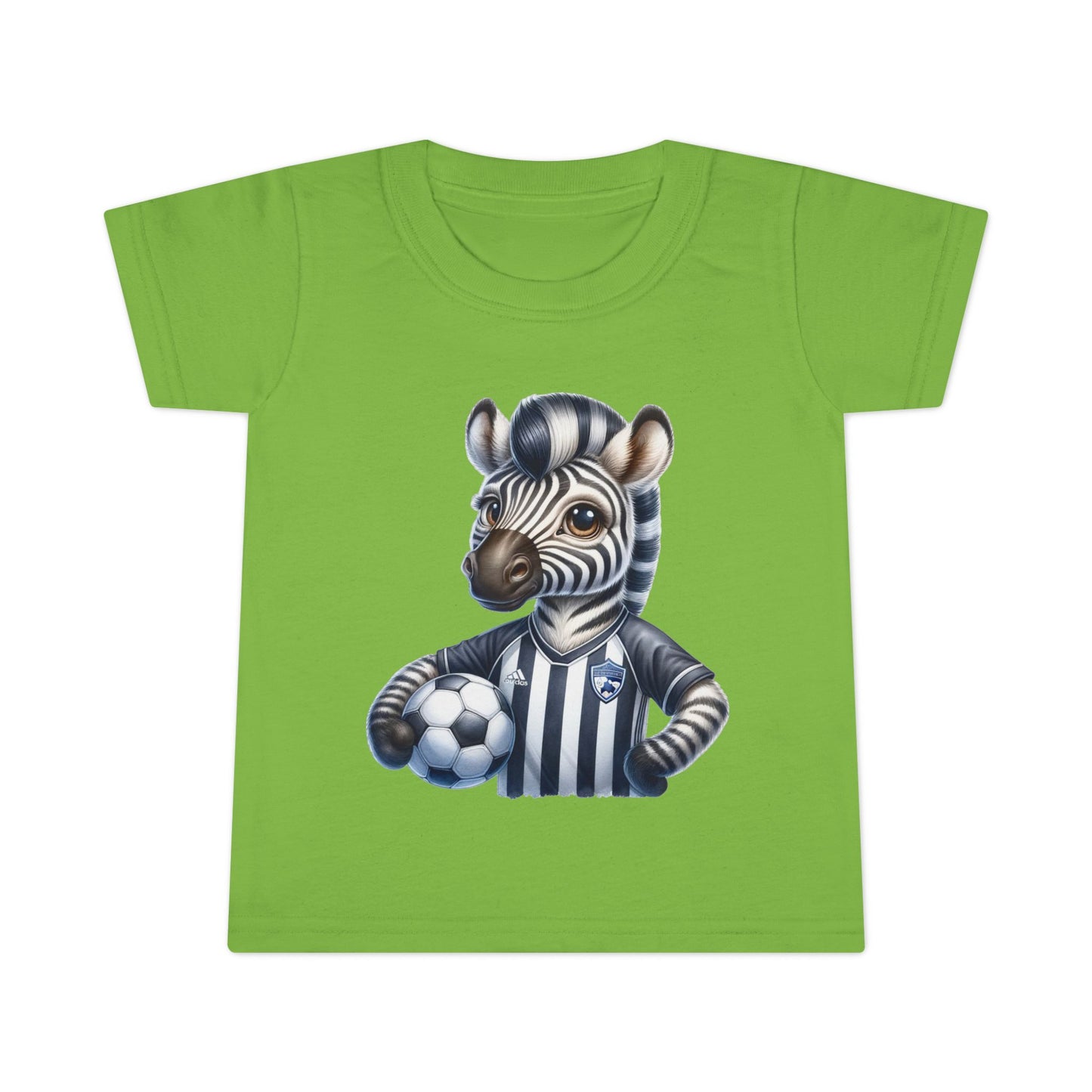 Playful Zebra Soccer Toddler T-Shirt