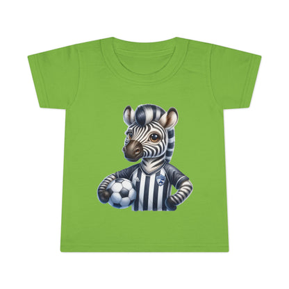 Playful Zebra Soccer Toddler T-Shirt