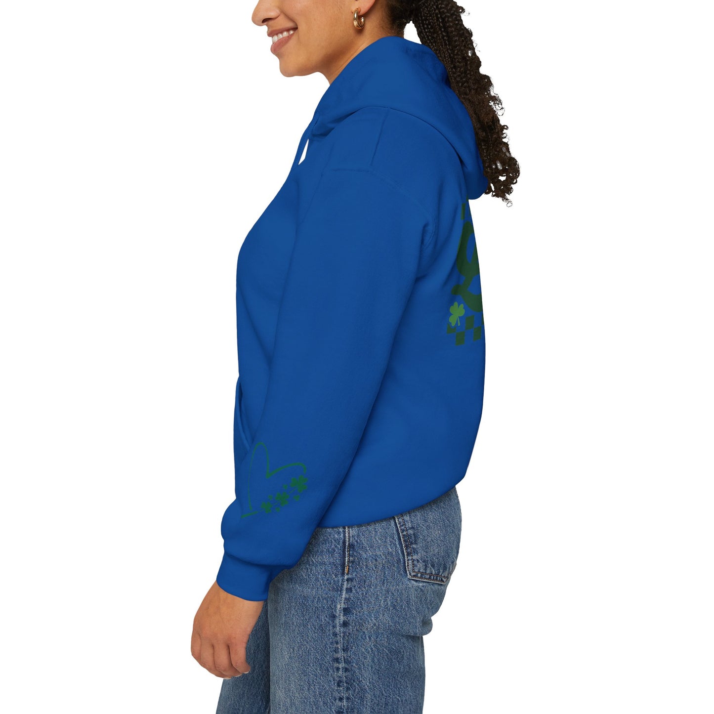 Lucky Heart Floral Hoodie for Unisex - St. Patrick's Day Sweatshirt