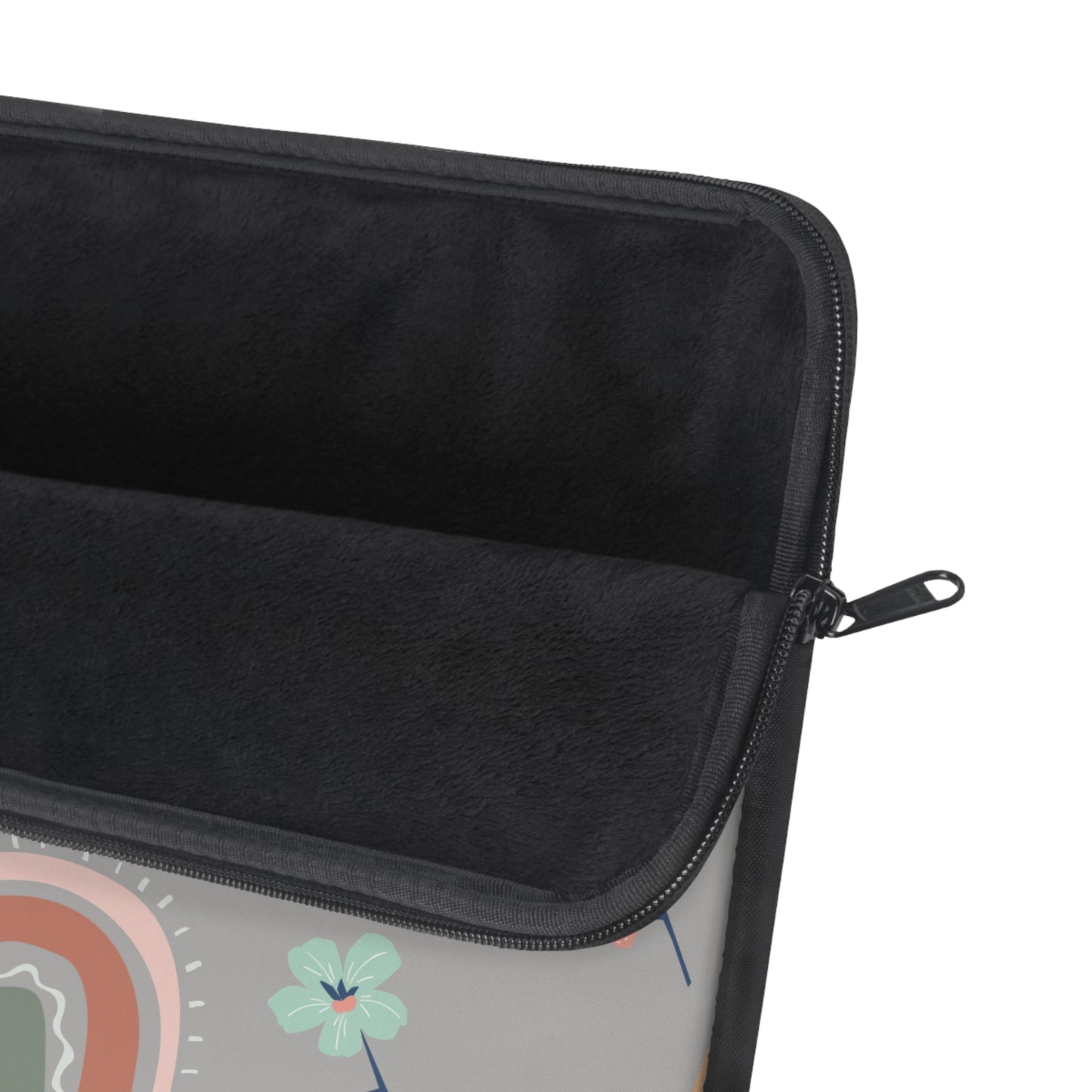 Colorful Rainbow Laptop Sleeve - Cute Floral Design for Everyday Use