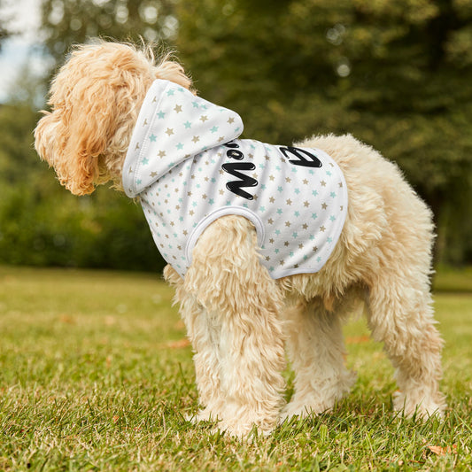 Momma's BFF Star Print Pet Hoodie for Cozy Style