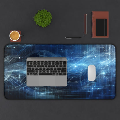Futuristic Tech Desk Mat - Stylish Gaming & Office Mat for Home or Work