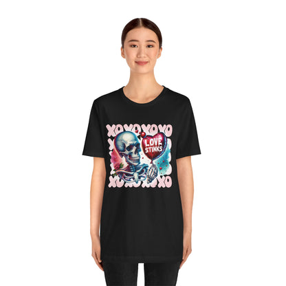 Love Stinks Unisex Short Sleeve Tee - Unique Graphic T-Shirt for Alternative Fashion Lovers