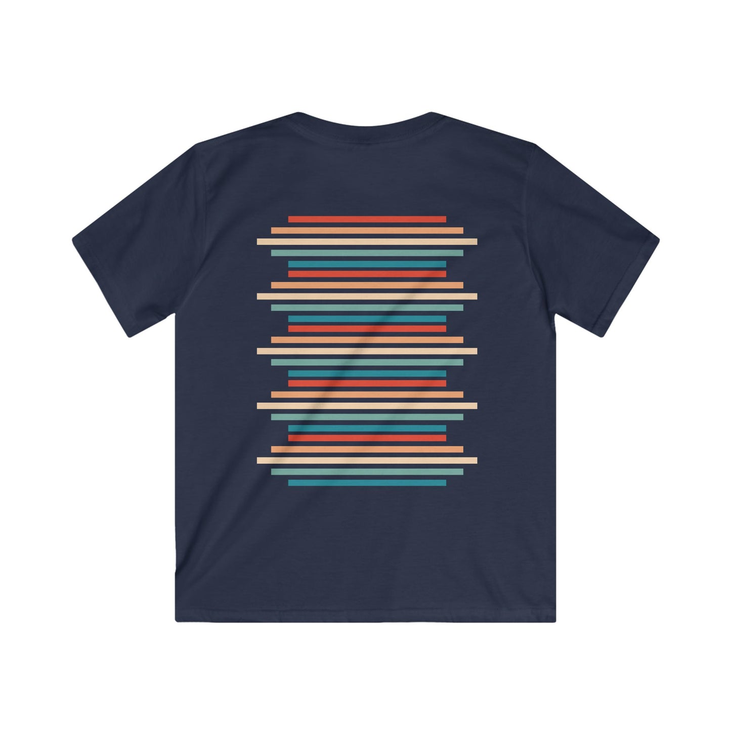 Kids Rainbow Floral Tee - Softstyle T-Shirt with Cute Flower Design