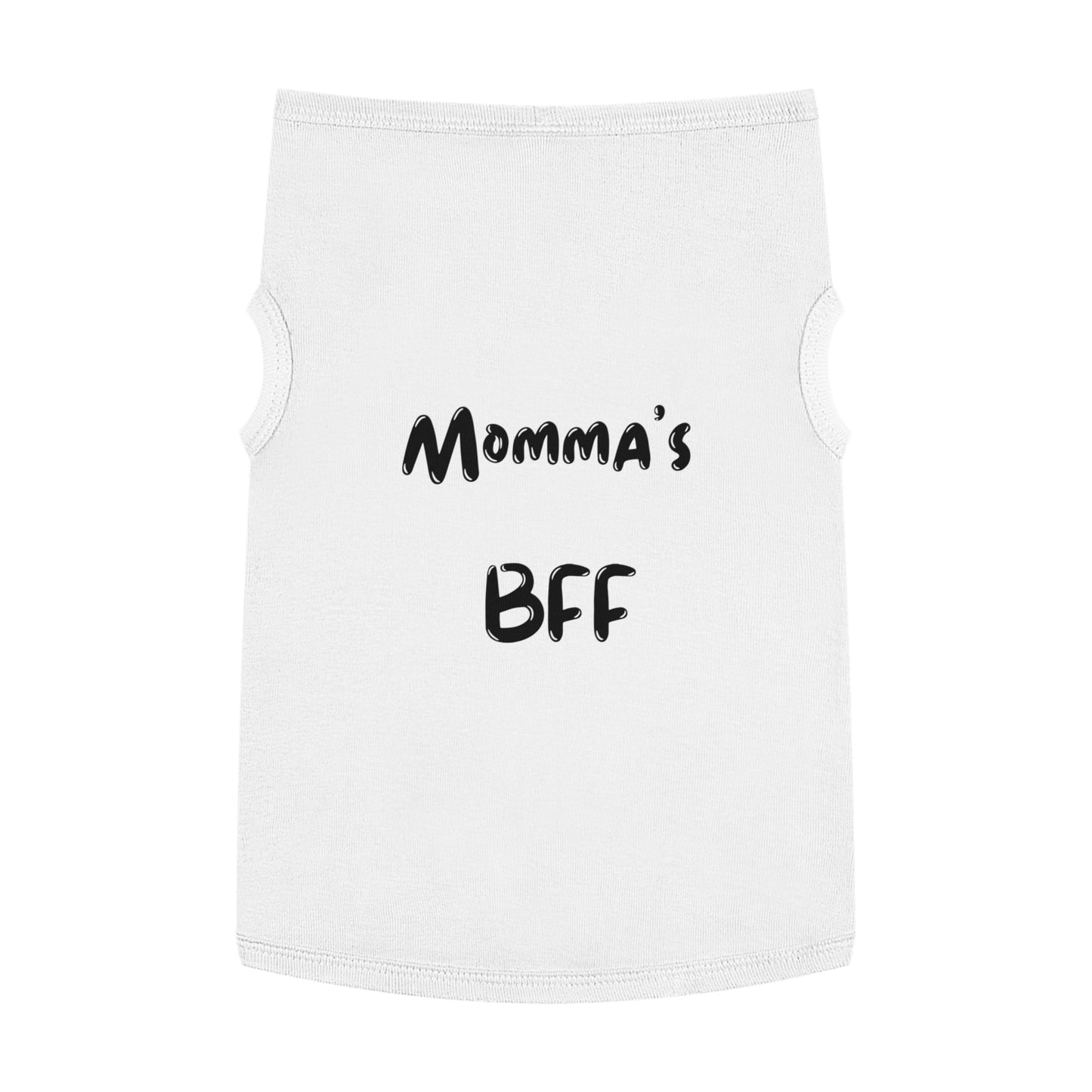 Cute Pet Tank Top - 'Momma's BFF' Dog Apparel for Everyday Wear