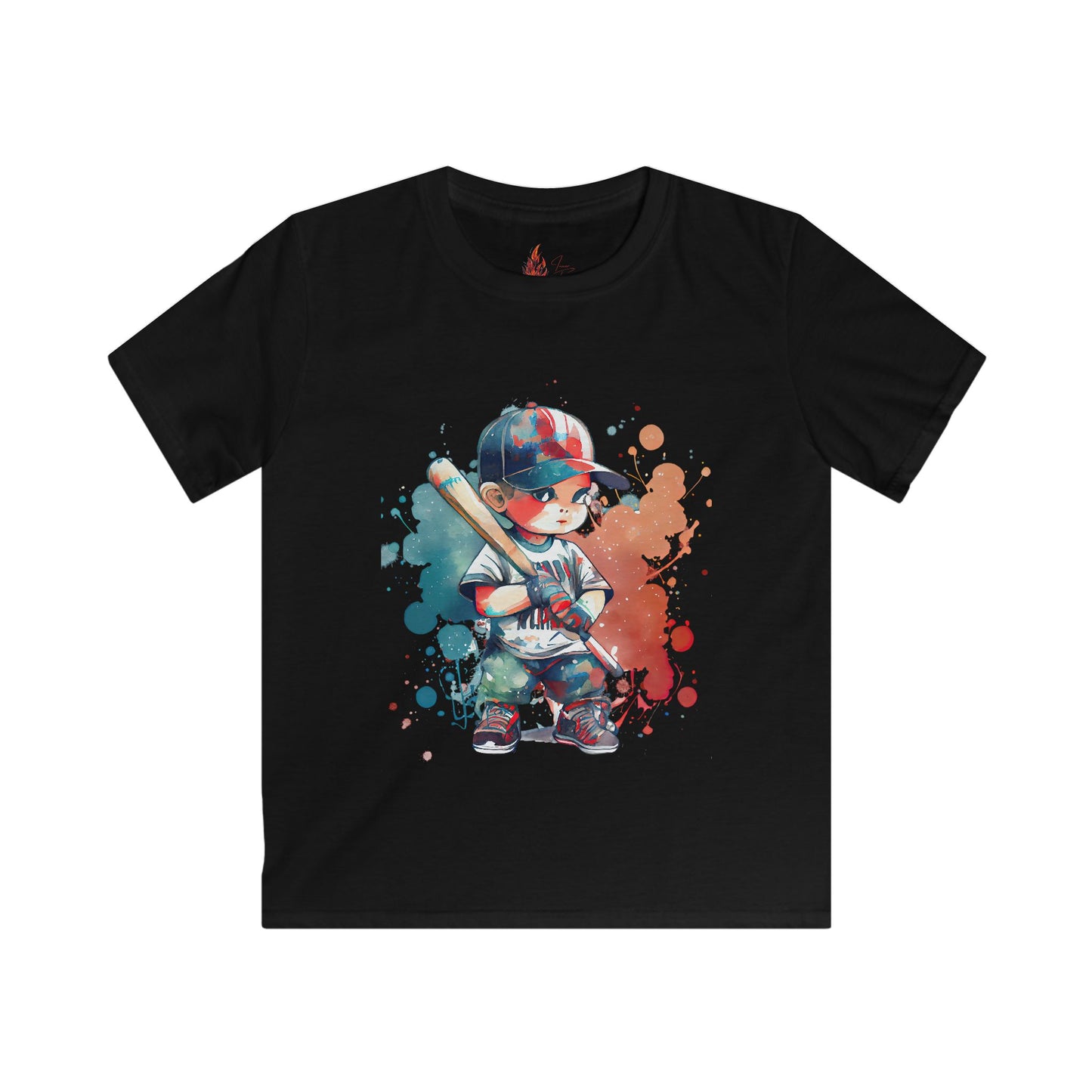 Baseball Kid Splash Kids T-Shirt - Fun Baseball Graphic