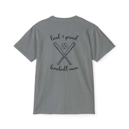Loud & Proud Baseball Mom pocket T-Shirt