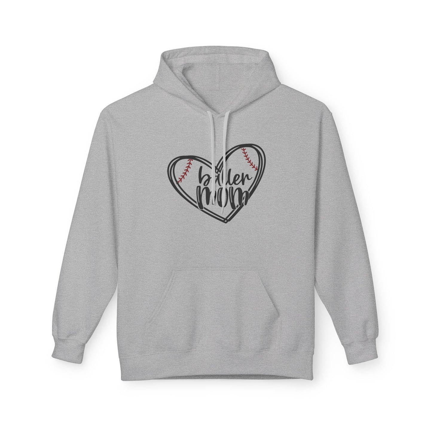 Baller Mom Fleece Hoodie - Cozy Midweight Sweatshirt for Sports Enthusiasts