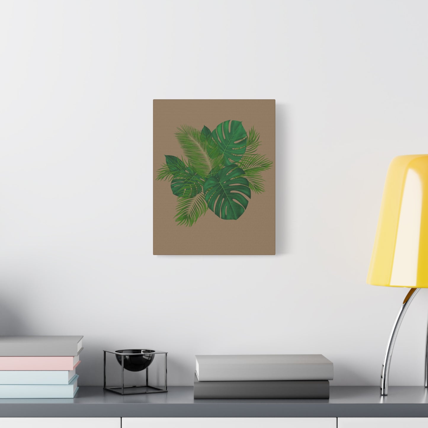 Canvas Art Palm Leaves with a nude background