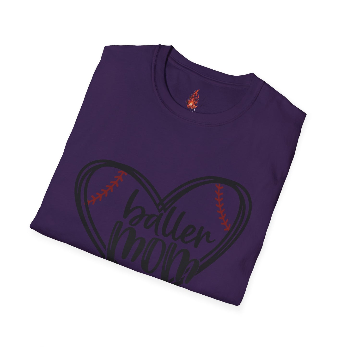 Baller Mom T-Shirt - Unisex Softstyle Tee for Sports Moms