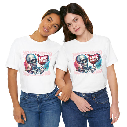 Love Stinks Unisex Short Sleeve Tee - Unique Graphic T-Shirt for Alternative Fashion Lovers