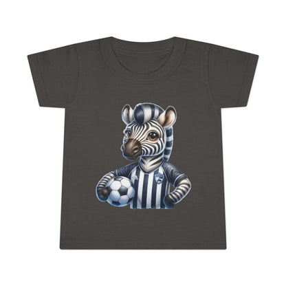 Playful Zebra Soccer Toddler T-Shirt