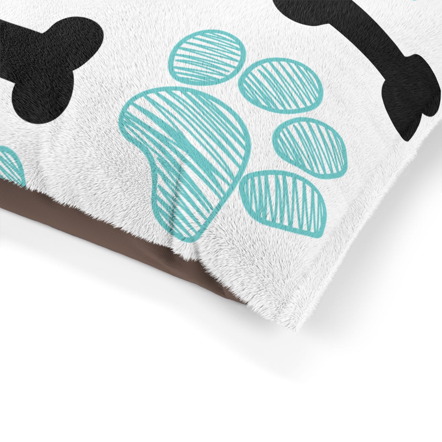 Stylish Pet Bed with Bone and Paw Print Design for Dogs and Cats