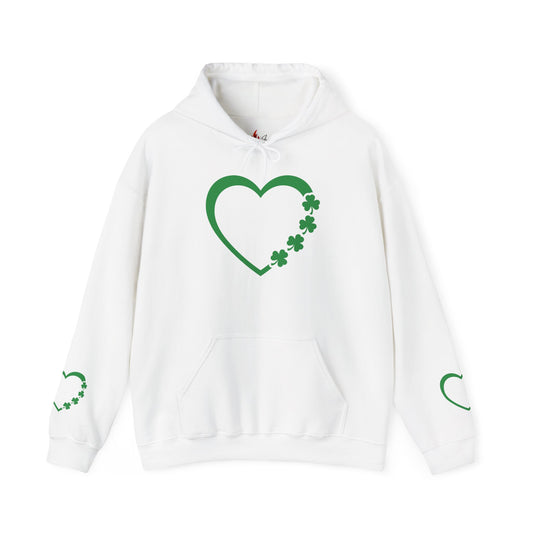 St. Patrick's Day Love Hoodie - Irish Kisses & Shamrock Wishes Sweatshirt