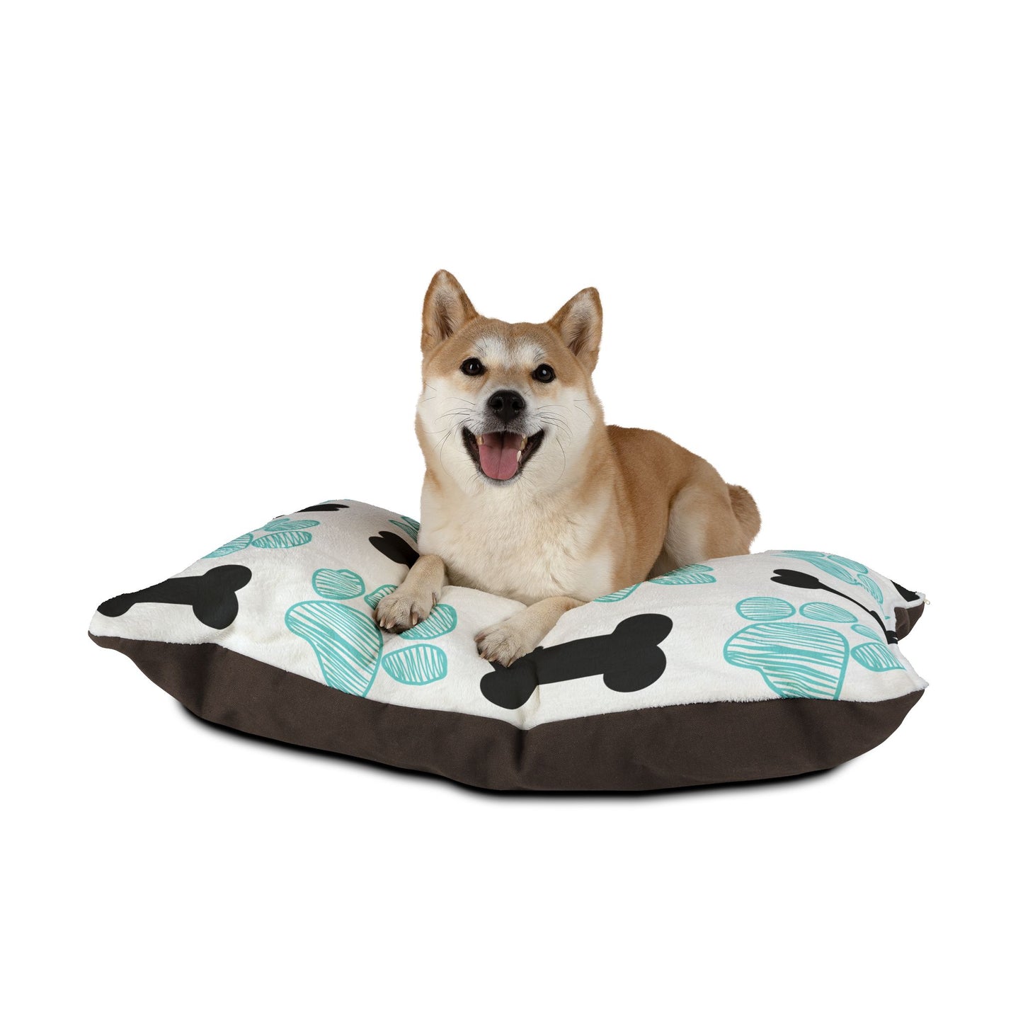 Stylish Pet Bed with Bone and Paw Print Design for Dogs and Cats