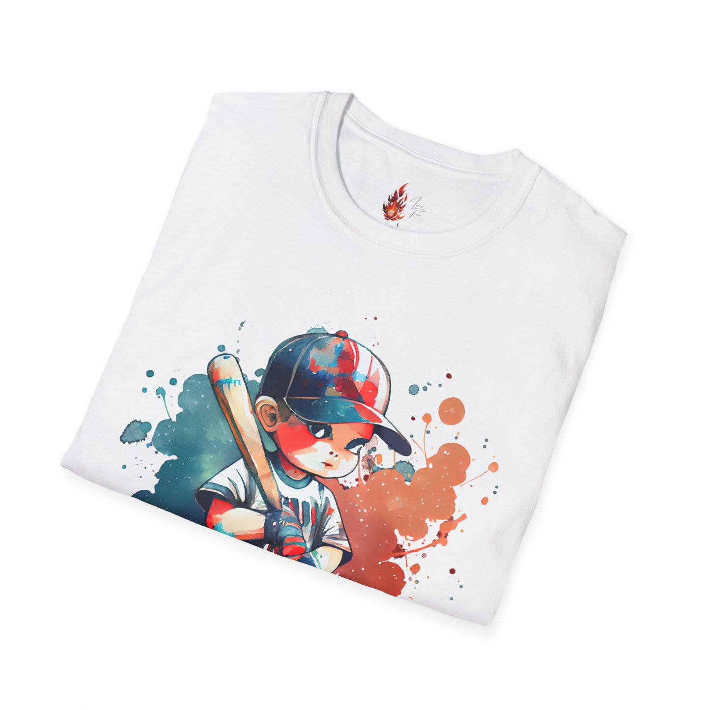 Baseball Kid Splash Art T-Shirt - Creative Unisex Soft style Tee