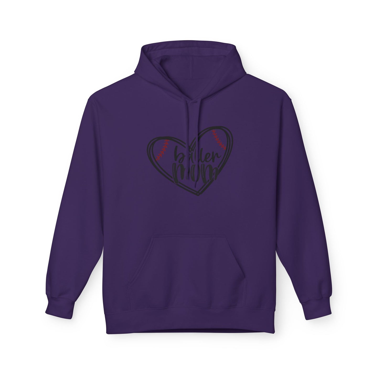 Baller Mom Fleece Hoodie - Cozy Midweight Sweatshirt for Sports Enthusiasts