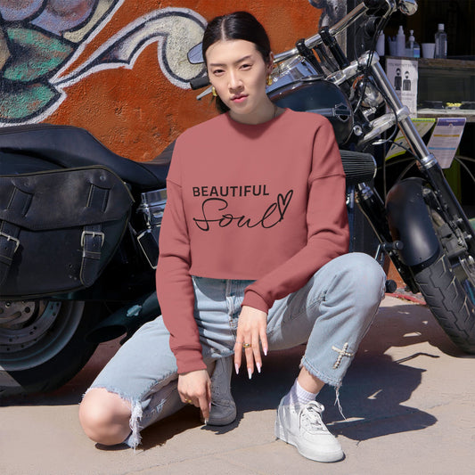Beautiful Soul Women's Cropped Sweatshirt - Trendy Fashion for Self-Love & Positivity