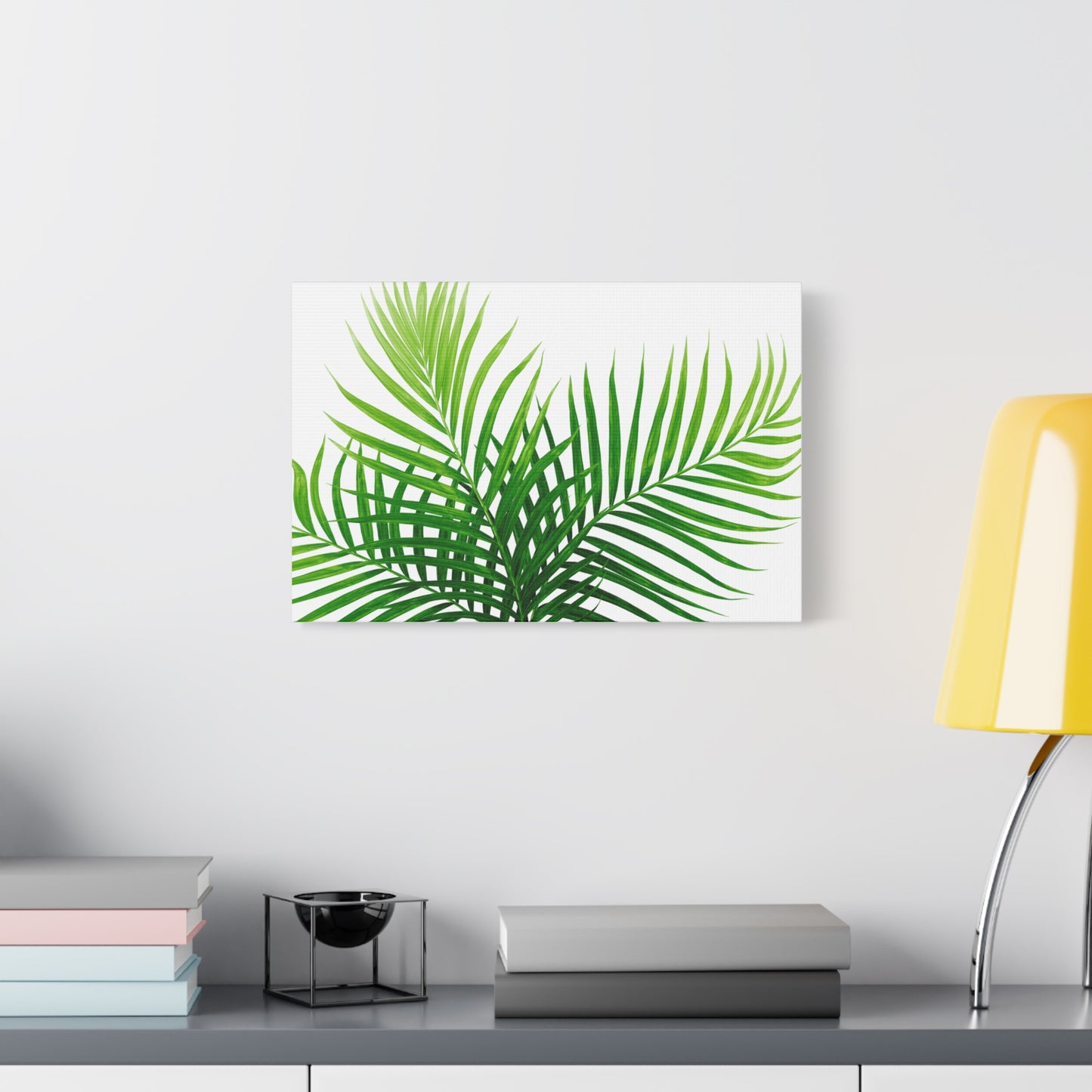 Tropical Leaf Matte Canvas Wall Art with a white background
