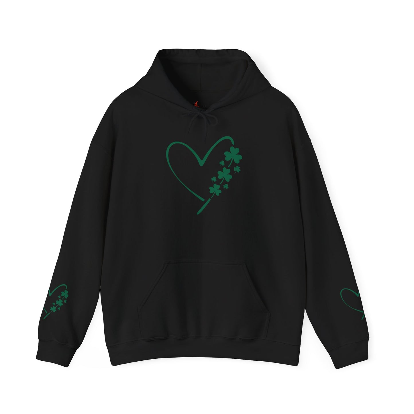 Lucky Heart Floral Hoodie for Unisex - St. Patrick's Day Sweatshirt