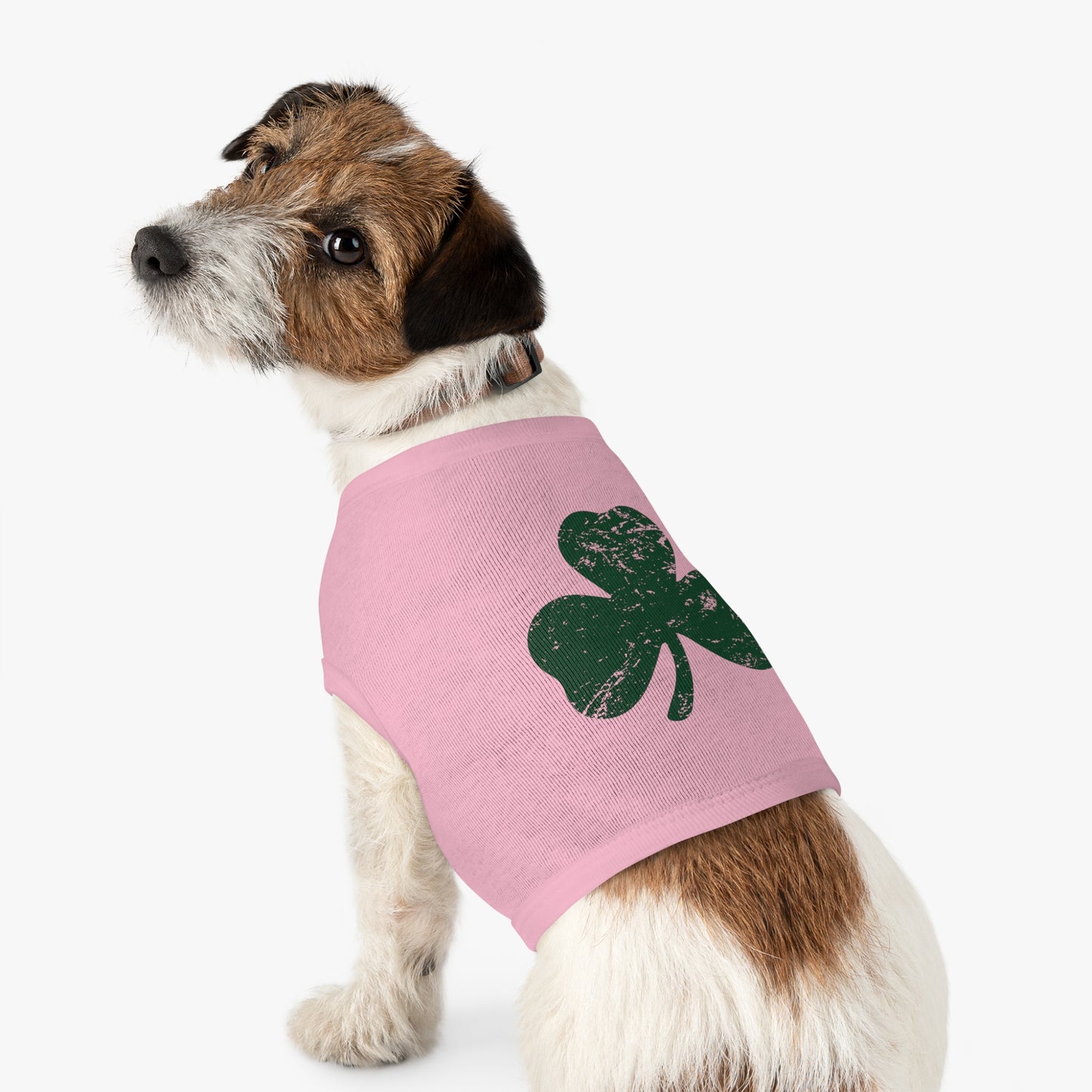 St. Patrick's Day Pet Tank Top with Shamrock Design