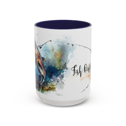 ‘Fish On’ Design Fishing Themed Coffee Mug