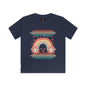 Kids Rainbow Floral Tee - Softstyle T-Shirt with Cute Flower Design