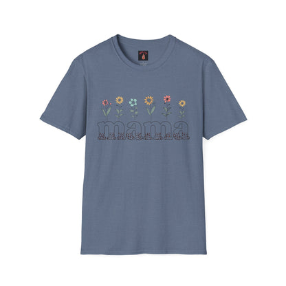 Floral Mama T-Shirt for Moms - Unisex Softstyle Tee