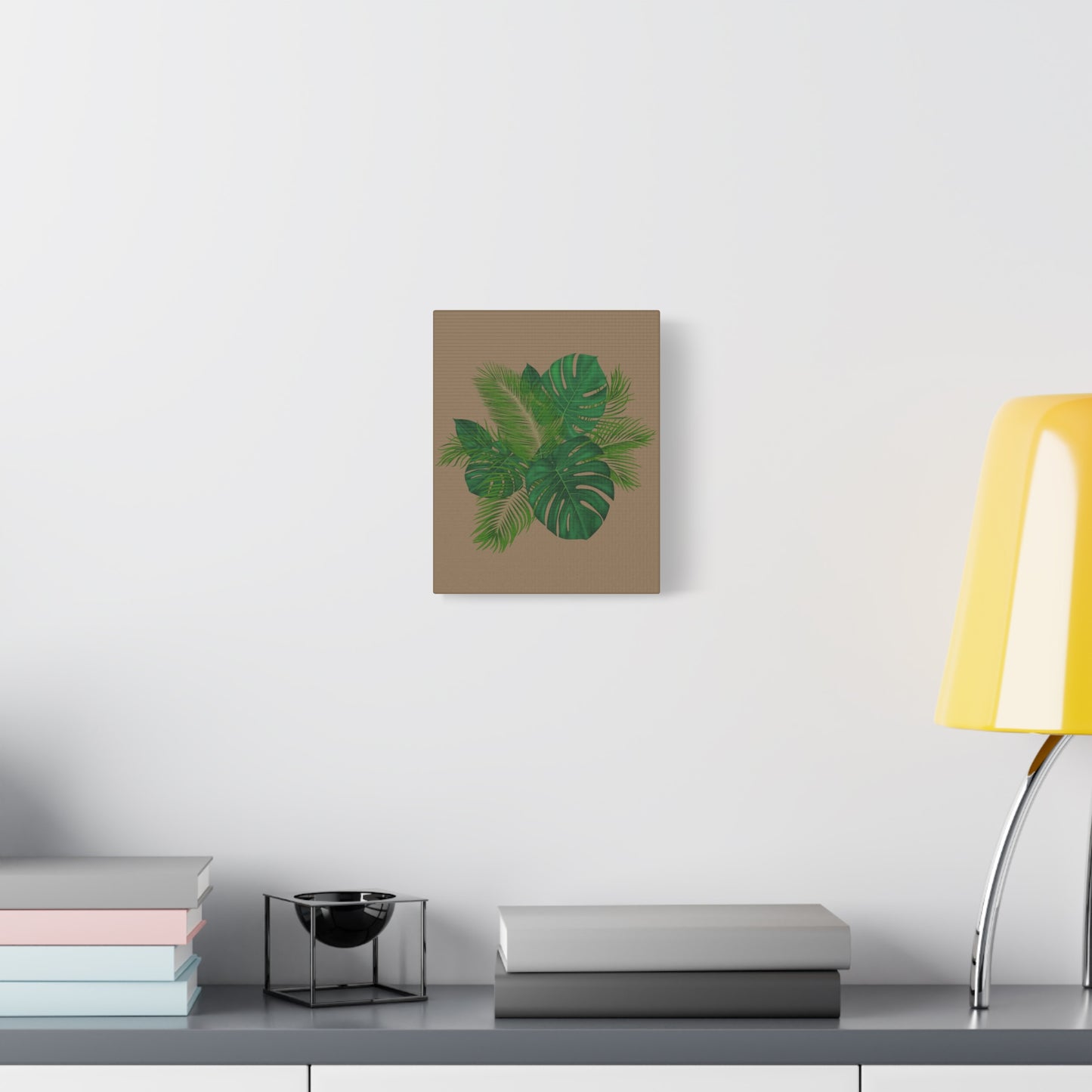 Canvas Art Palm Leaves with a nude background