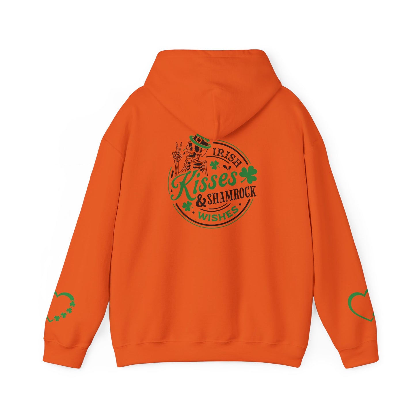 St. Patrick's Day Love Hoodie - Irish Kisses & Shamrock Wishes Sweatshirt