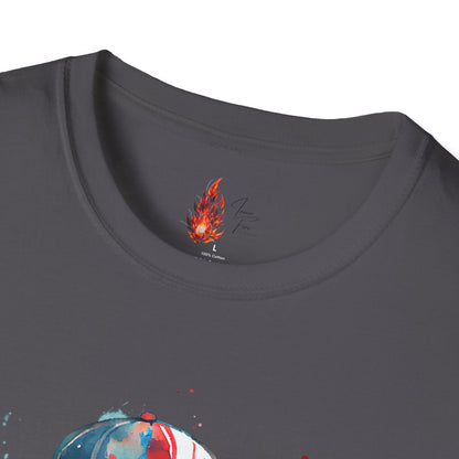 Baseball Kid Splash Art T-Shirt - Creative Unisex Soft style Tee